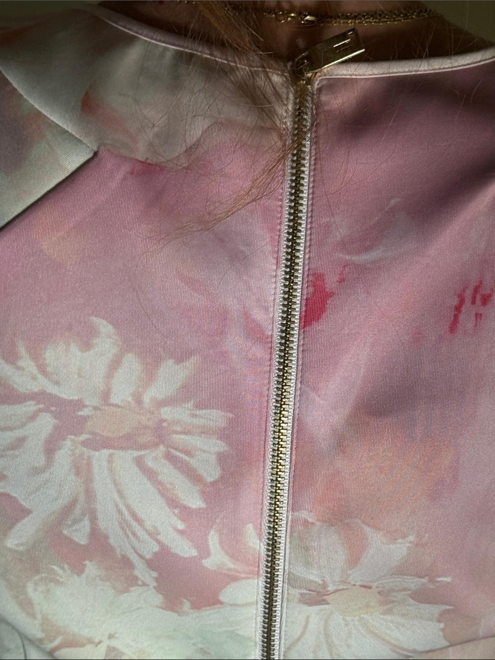 TED BAKER PINK FLORAL WATERCOLOR MIDI DRESS SZ 2 / US 6 - Picture 7 of 8